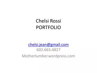chelsi rossi portfolio