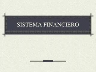 sistema financiero