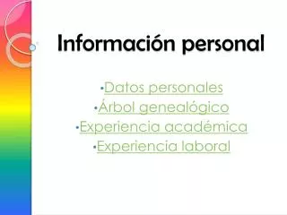 informaci n personal