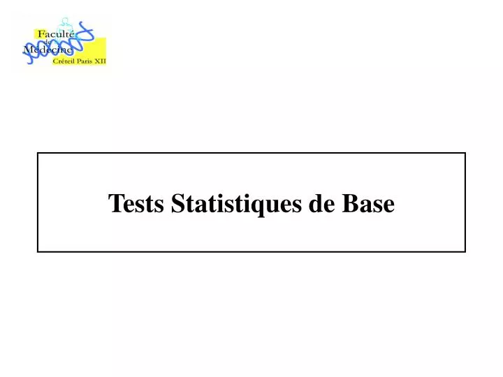 tests statistiques de base