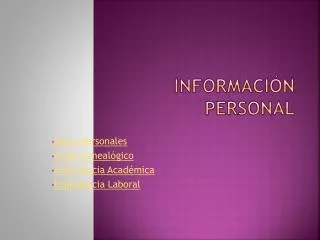 informaci n personal