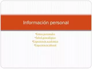 informaci n personal