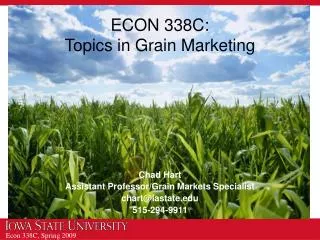 ECON 338C: Topics in Grain Marketing
