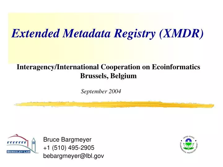 extended metadata registry xmdr