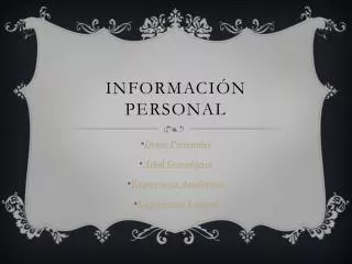 informaci n personal