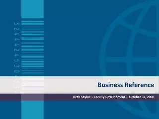 Business Reference