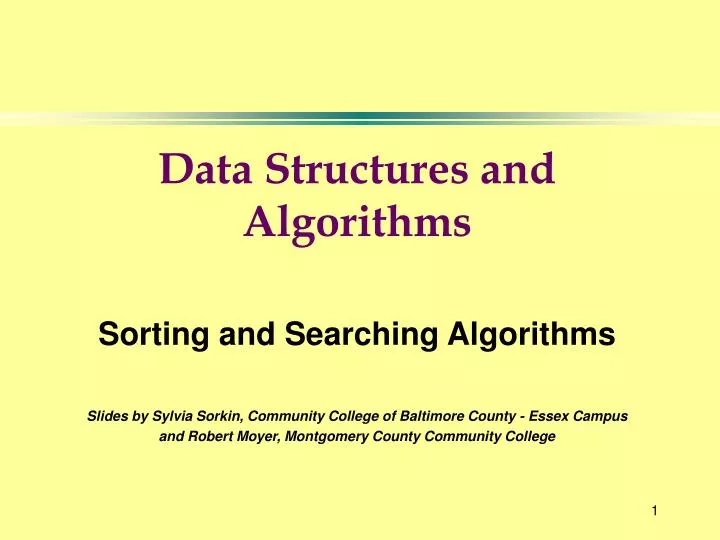 data structures and algorithms