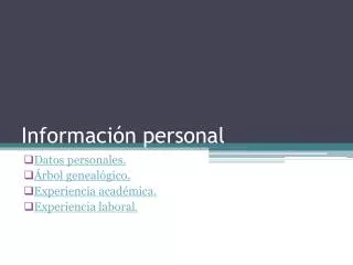 informaci n personal