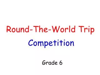 round the world trip