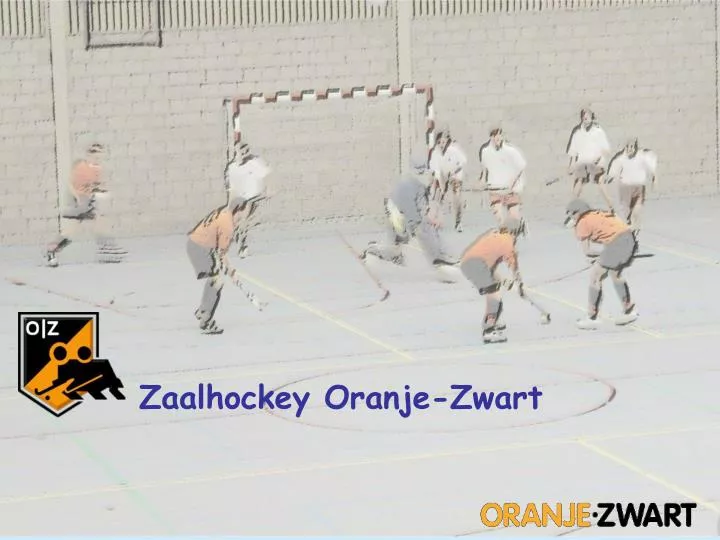 zaalhockey oranje zwart