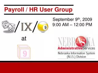 Payroll / HR User Group