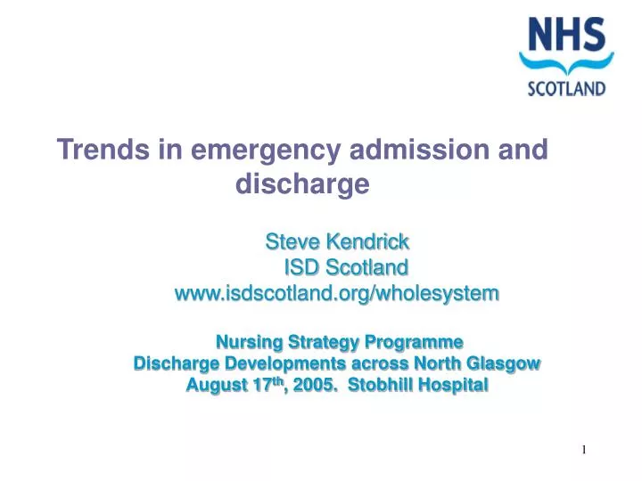 trends in emergency admission and discharge