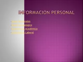 informaci n personal