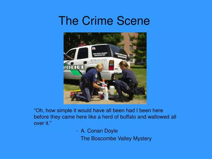 the crime scene