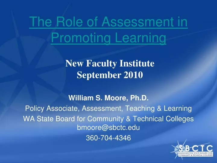 the role of assessment in promoting learning