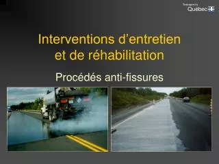 interventions d entretien et de r habilitation