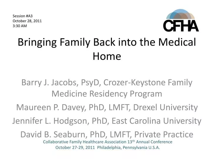 bringing family back into the medical home