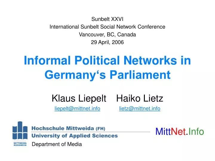 informal political networks in germany s parliament