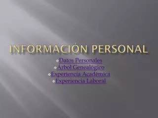 informaci n personal