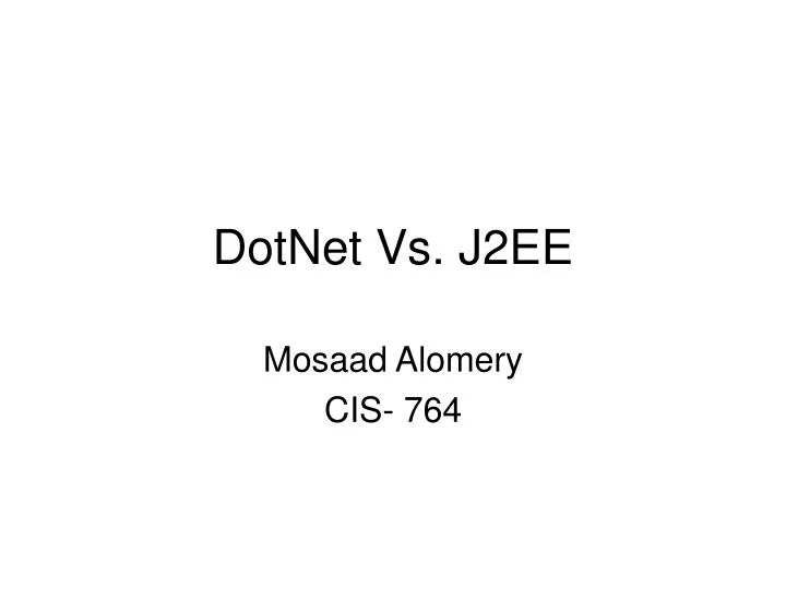 dotnet vs j2ee