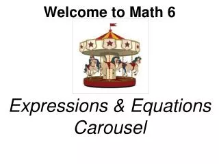 Expressions &amp; Equations Carousel