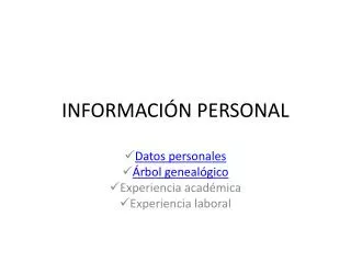 informaci n personal