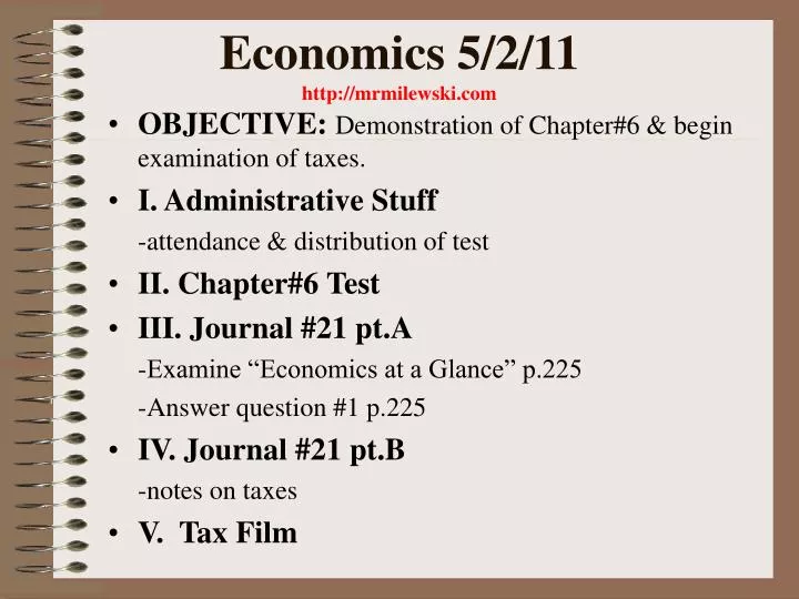 economics 5 2 11 http mrmilewski com
