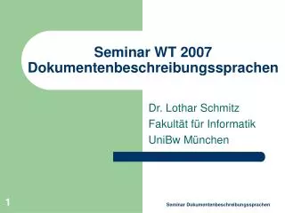seminar wt 2007 dokumentenbeschreibungssprachen