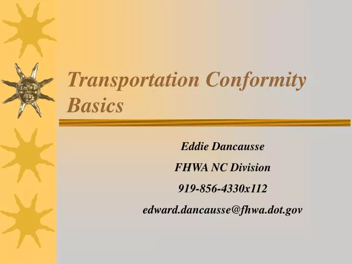 transportation conformity basics