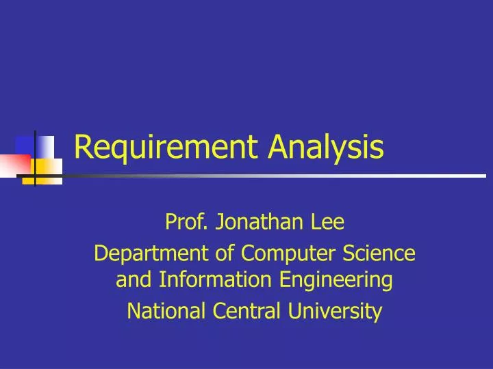 requirement analysis