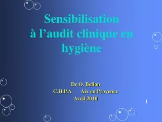 sensibilisation l audit clinique en hygi ne