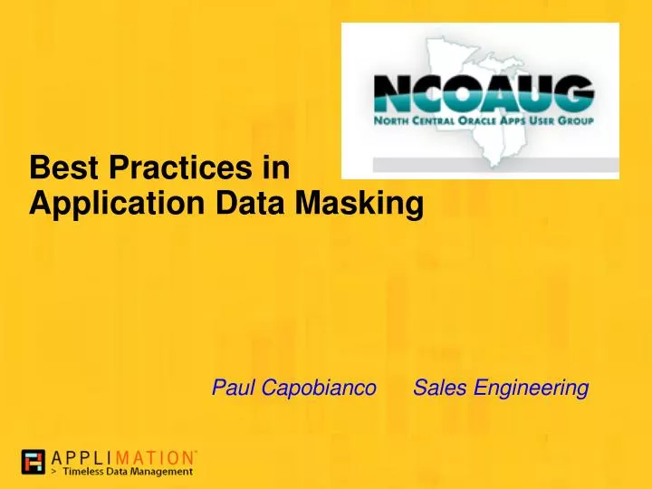 best practices in application data masking