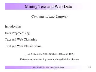 Mining Text and Web Data