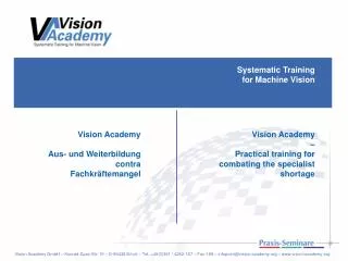 Systematic Training for Machine Vision