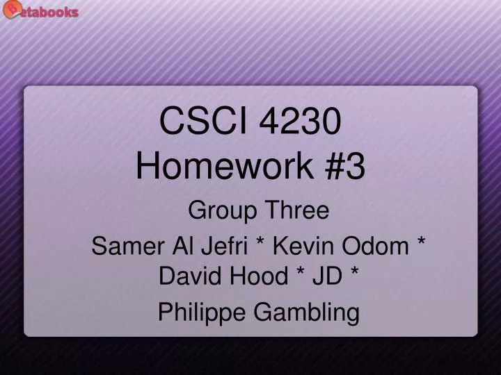 csci 4230 homework 3