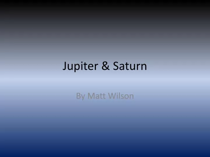 jupiter saturn