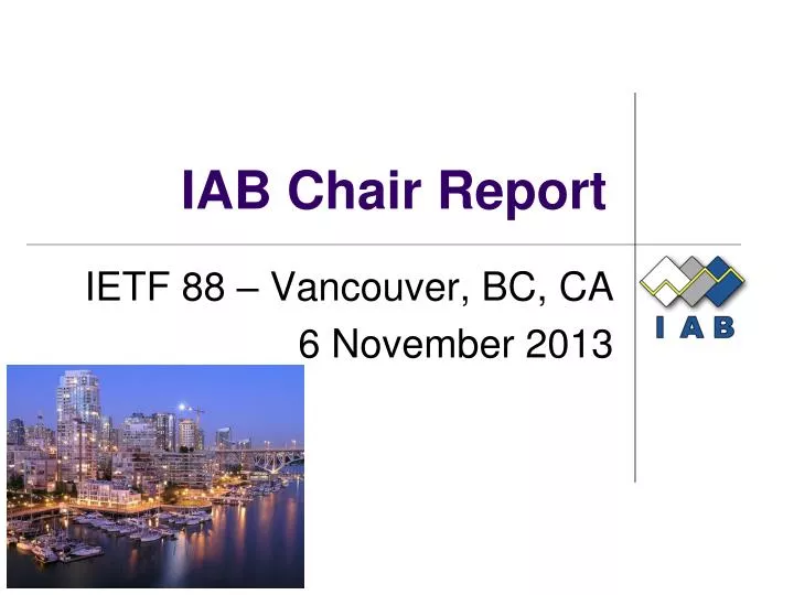 iab chair report
