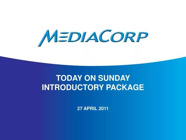 today on sunday introductory package 27 april 2011