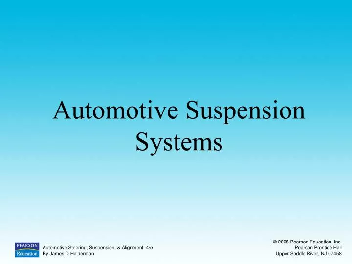 automotive suspension systems