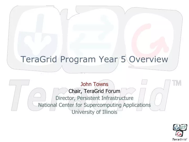 teragrid program year 5 overview