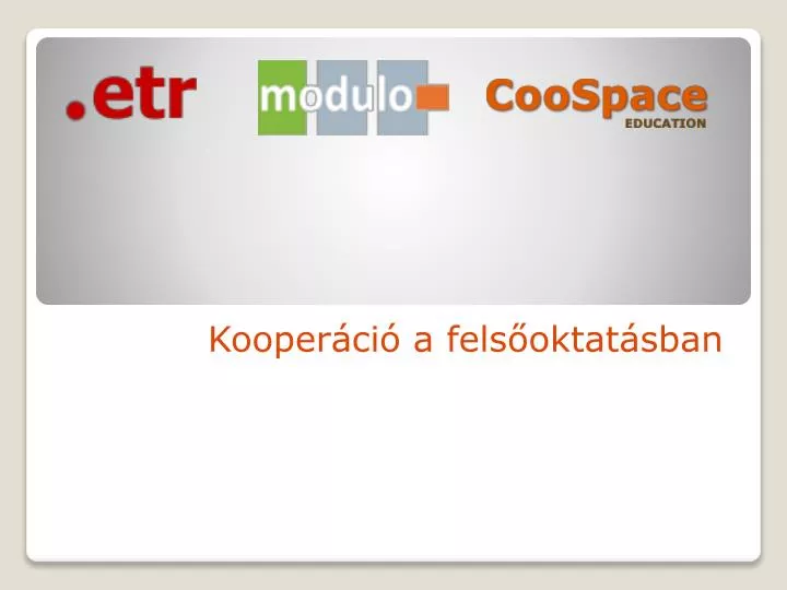 kooper ci a fels oktat sban