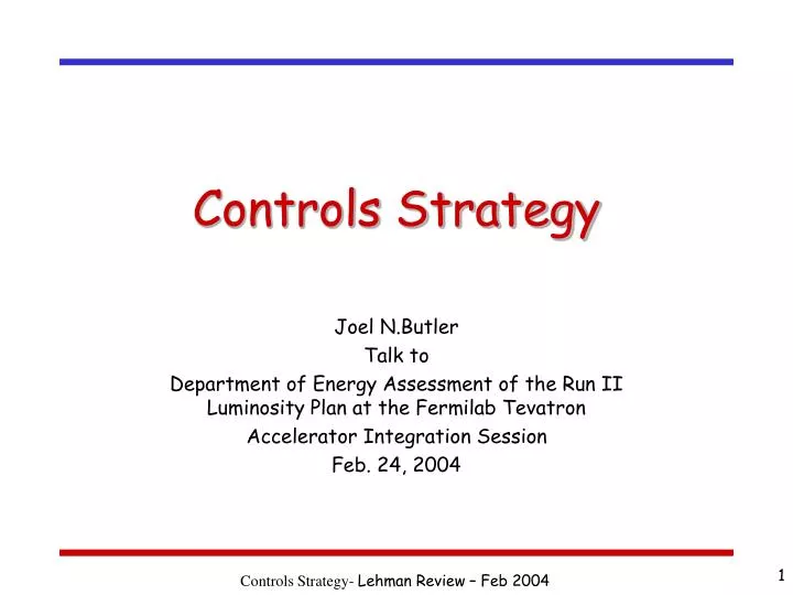 controls strategy