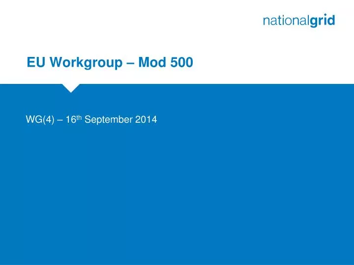 eu workgroup mod 500