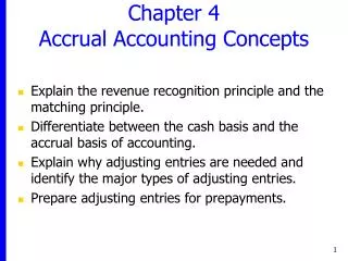 Chapter 4 Accrual Accounting Concepts
