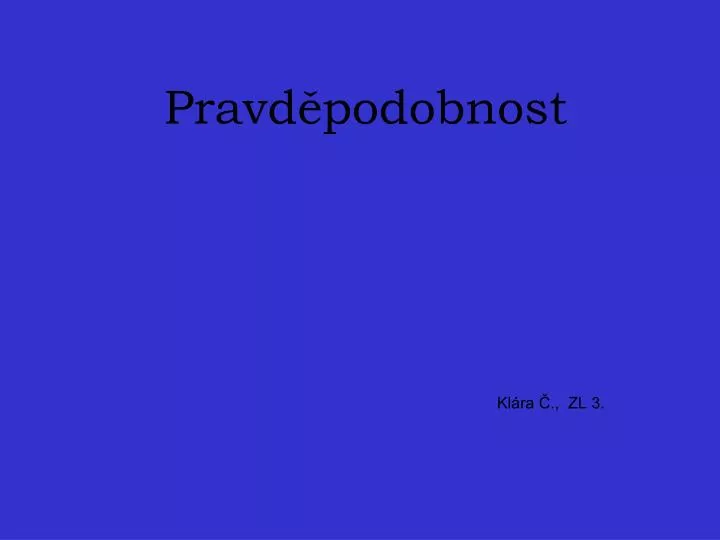 pravd podobnost