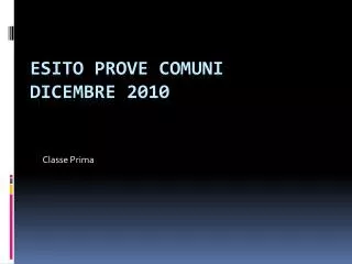 classe prima
