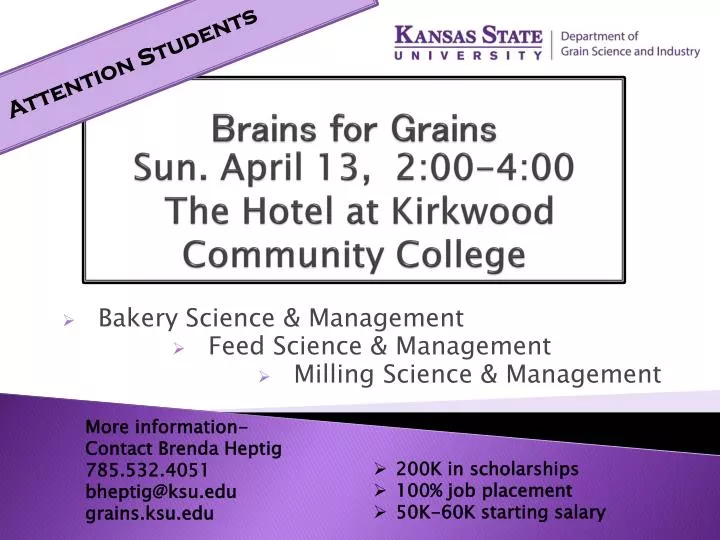 brains for grains sun april 13 2 00 4 00 the hotel at kirkwood community college