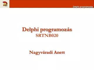 delphi programoz s srtnb020
