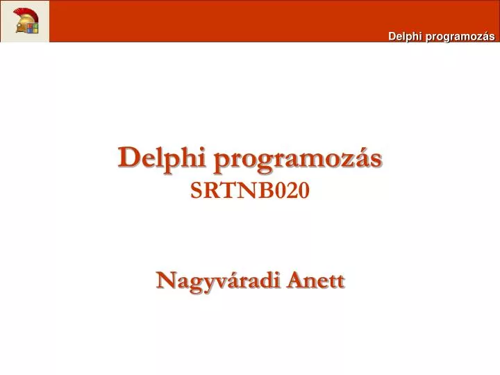 delphi programoz s srtnb020