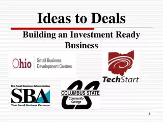 Ideas to Deals Building an Investment Ready Business